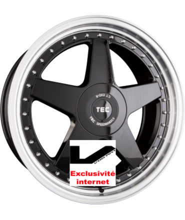 4 jantes TEC SPEEDWHEELS GT EVO-R Schwarz Glanz Hornpoliert (BPL)