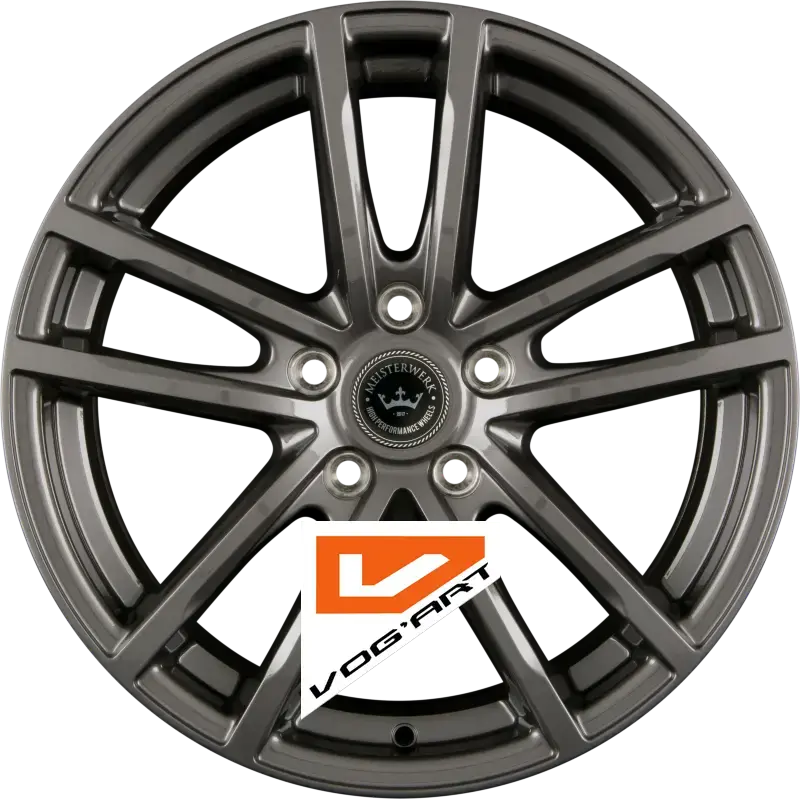 4 Jantes MEISTERWERK WHEELS MW15 Grey Glossy (GG) 16″ | Jantes alu design by Vog'Art