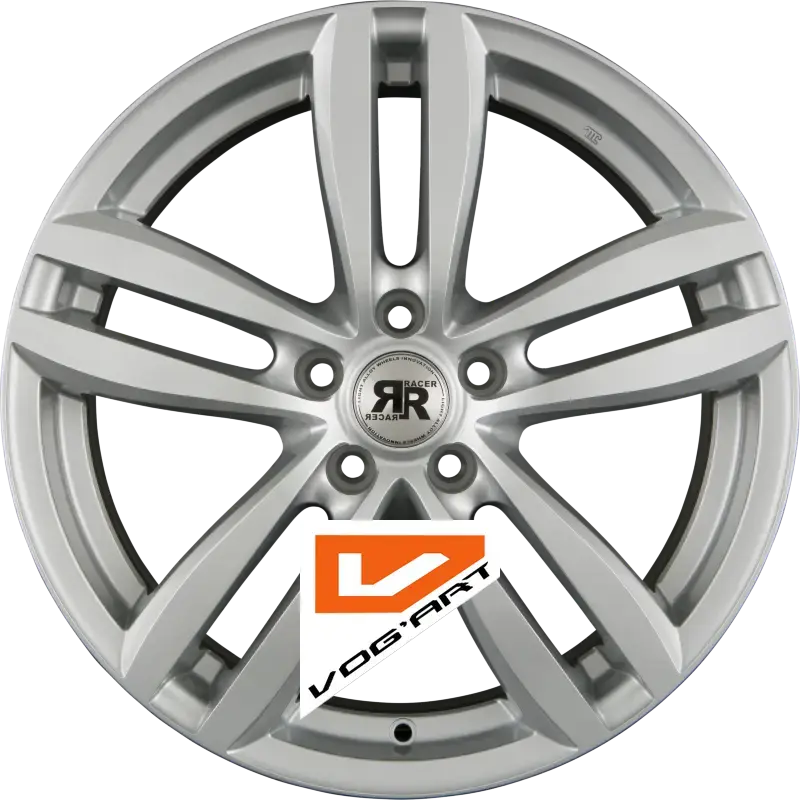 4 Jantes RACER WHEELS TARGET Silver 15″ | Jantes alu design by Vog'Art