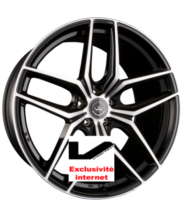 4 jantes MEISTERWERK WHEELS MW02 Black Polished (BKF)