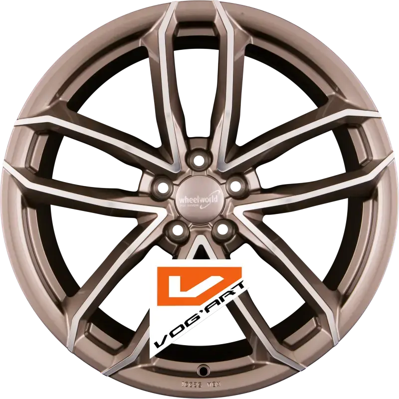 4 Jantes 2DRV by WHEELWORLD WH33 Platin Grau Hochglanzpoliert (PGP+) 18″ | Jantes alu design by Vog'Art