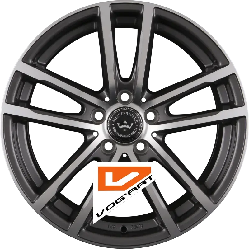 4 Jantes MEISTERWERK WHEELS MW15 Grey Front Polished (GFP) 17″ | Jantes alu design by Vog'Art