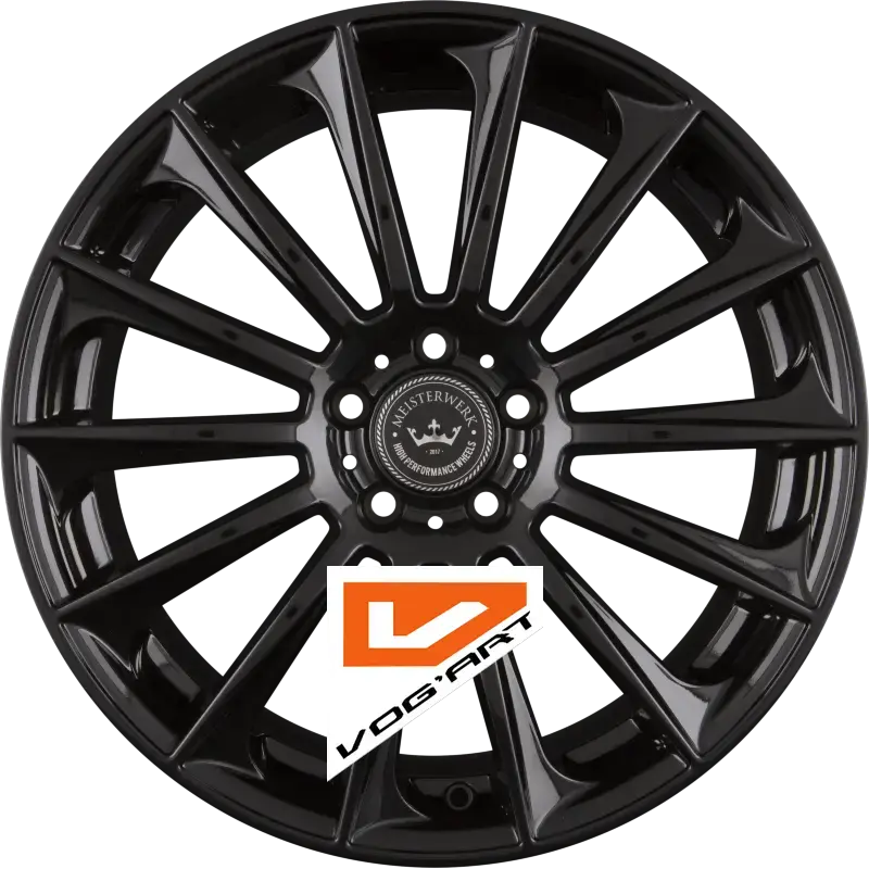 4 Jantes MEISTERWERK WHEELS MW16 Black Glossy 17″ | Jantes alu design by Vog'Art