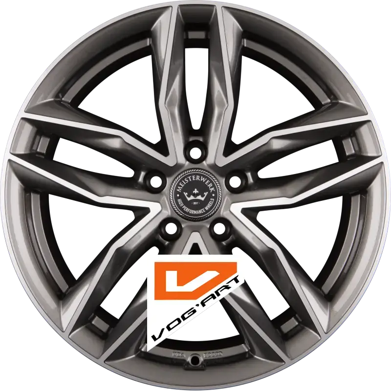 4 Jantes MEISTERWERK WHEELS MW08 Grey Front Polished (GFP) 17″ | Jantes alu design by Vog'Art