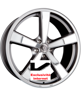 4 jantes DIEWE WHEELS TRINA PLATININOX - Platin Matt mit Edelstahlinlays