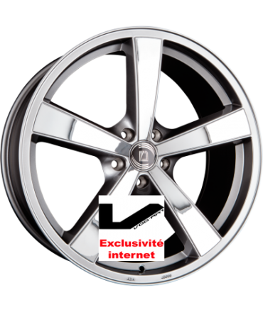 4 jantes DIEWE WHEELS TRINA PLATININOX - Platin Matt mit Edelstahlinlays