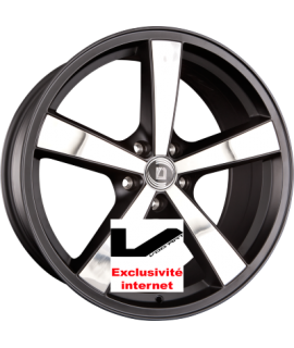 4 jantes DIEWE WHEELS TRINA II NEROINOX - Schwarz Matt mit verchromten Einlagen