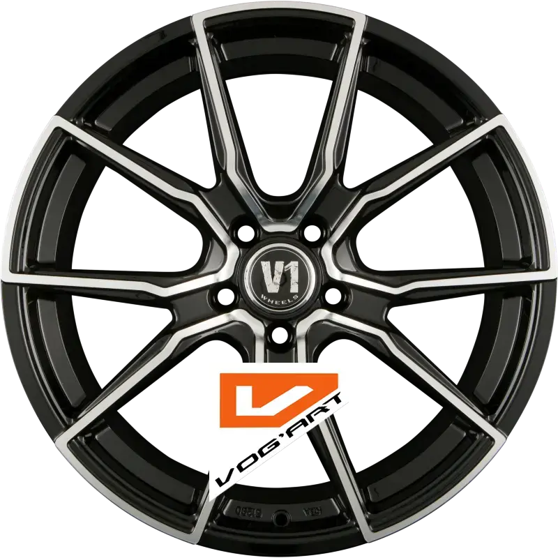 4 Jantes V1 Wheels V1 Schwarz Hochglanzpoliert SP+ 18″ | Jantes alu design by Vog'Art