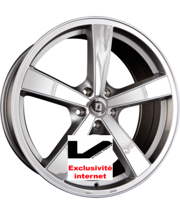 4 jantes DIEWE WHEELS TRINA II ARGENTOINOX - Silber mit Edelstahlinlays