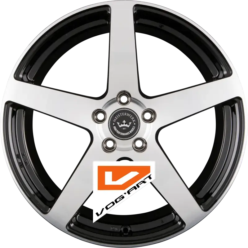 4 Jantes MEISTERWERK WHEELS MW05 Black Polished (BKF) 20″ | Jantes alu design by Vog'Art