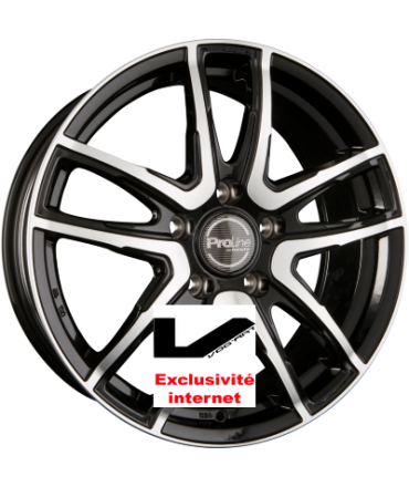 4 jantes ProLine Wheels PXV Black Polished