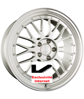 4 jantes Ultra Wheels UA3-LM Silver Rim Polished