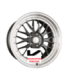 4 jantes Ultra Wheels UA3-LM Black Rim Polished