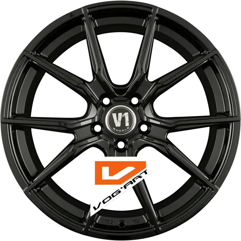 4 Jantes V1 Wheels V1 Schwarz Glänzend Lackiert SW+ 18″ | Jantes alu design by Vog'Art