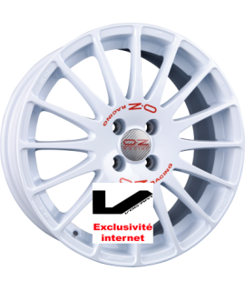 4 jantes OZ SUPERTURISMO WRC Race White + Red Lettering