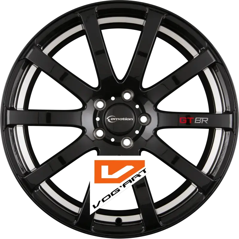 4 Jantes EMOTION-WHEELS STRADA Schwarz Glänzend Undercut 19″ | Jantes alu design by Vog'Art