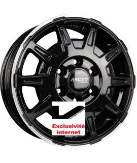 4 Jantes ARCEO WHEELS LT-01 Black Lip Diamond