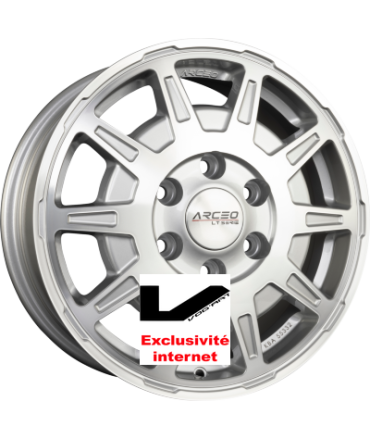 4 Jantes ARCEO WHEELS LT-01 Silver Diamond