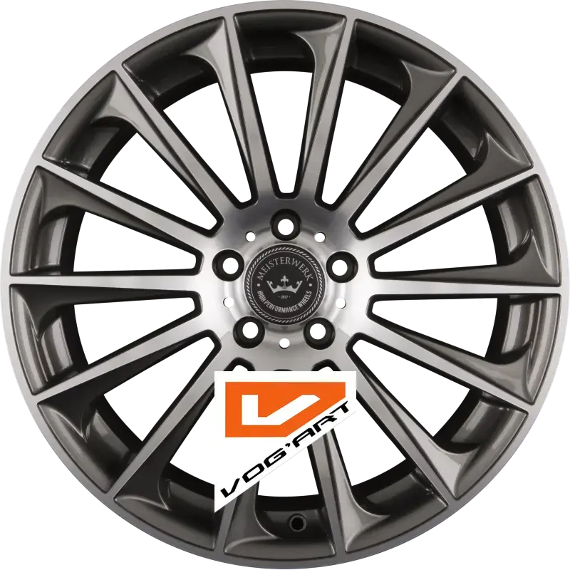 4 Jantes MEISTERWERK WHEELS MW16 Grey Polished 19″ | Jantes alu design by Vog'Art