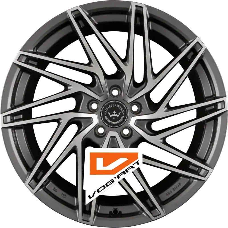 4 Jantes MEISTERWERK WHEELS MW01 Gunmetal Polished (GMFP) 19″ | Jantes alu design by Vog'Art