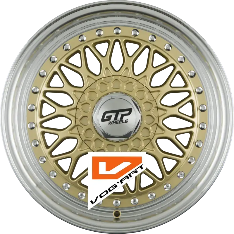 4 Jantes GTP WHEELS GTP 072 Gold Felgenbett Poliert 15″ | Jantes alu design by Vog'Art