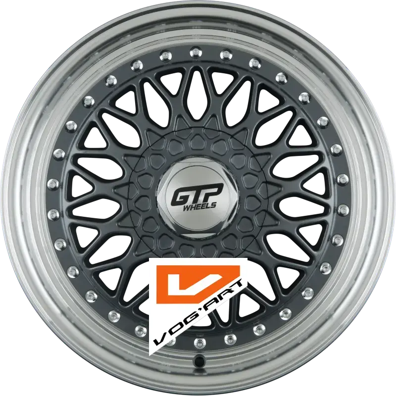 4 Jantes GTP WHEELS GTP 072 Grau Felgenbett Poliert 15″ | Jantes alu design by Vog'Art