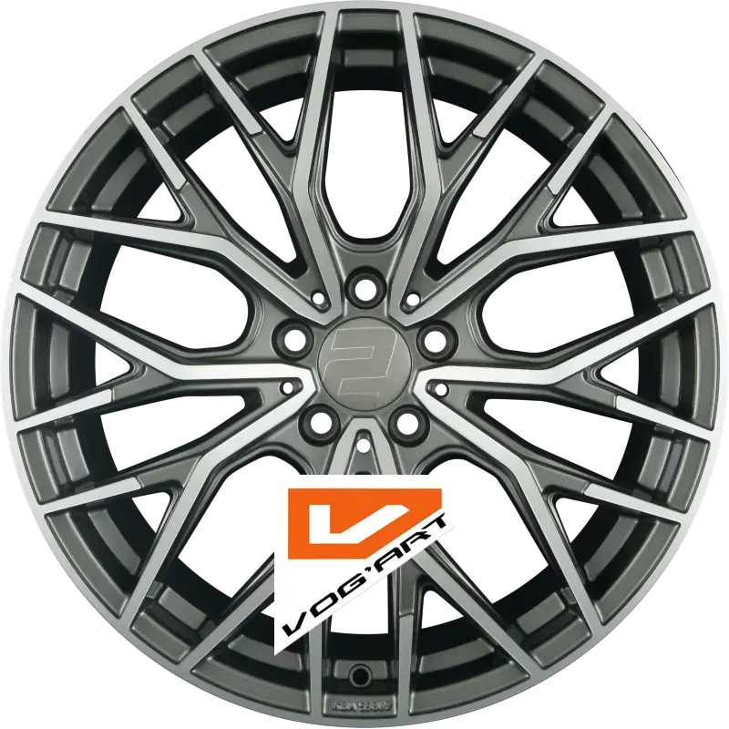 4 Jantes 2DRV by WHEELWORLD WH37 Daytona Grau Hochglanzpoliert (DGP+) 18″ | Jantes alu design by Vog'Art