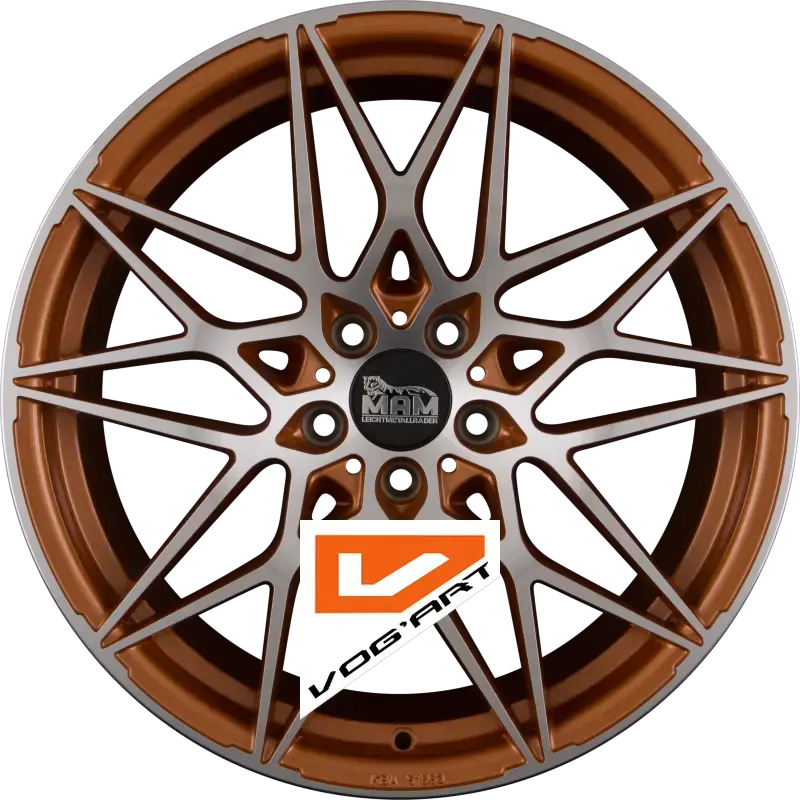 4 Jantes MAM MAM B2 Orange Front Polished (OFP) 20″ | Jantes alu design by Vog'Art