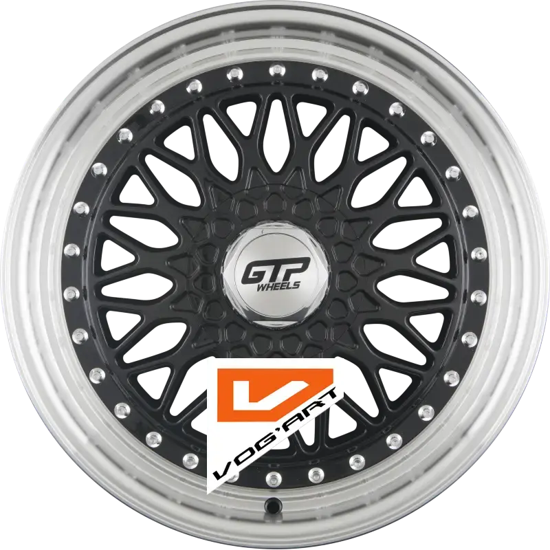 4 Jantes GTP WHEELS GTP 072 Schwarz Felgenbett Poliert 16″ | Jantes alu design by Vog'Art