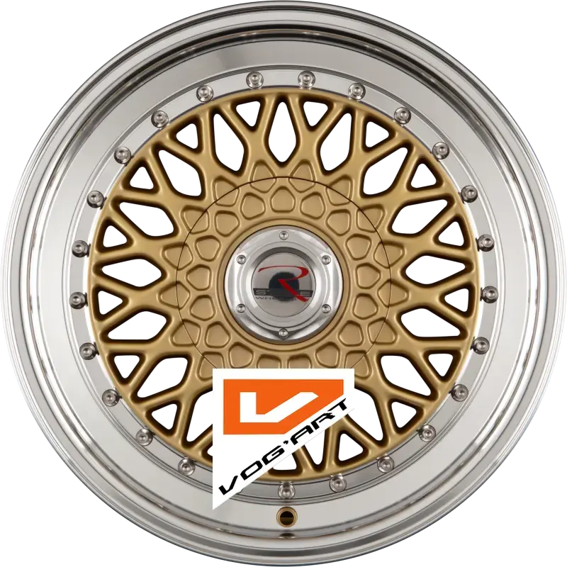 4 Jantes R STYLE WHEELS RS01 Gold Hornpoliert 16″ | Jantes alu design by Vog'Art