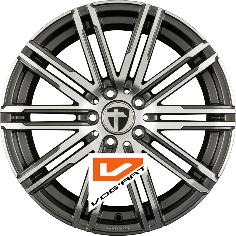 4 Jantes TOMASON TN18 Gun Metal Polished 18″ | Jantes alu design by Vog'Art