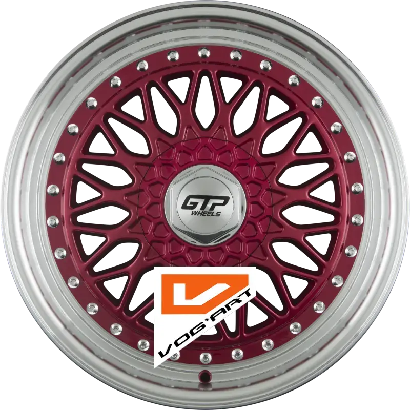 4 Jantes GTP WHEELS GTP 040 Candy Red Felgenbett Poliert 17″ | Jantes alu design by Vog'Art