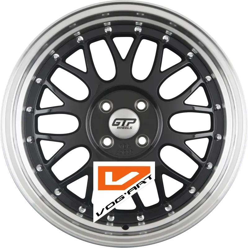 4 Jantes GTP WHEELS GTP 020 Schwarz Felgenbett Poliert 17″ | Jantes alu design by Vog'Art