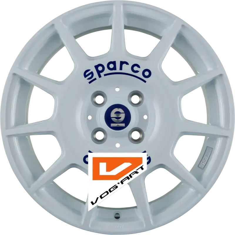 4 Jantes SPARCO TERRA White + Blue Lettering 16″ | Jantes alu design by Vog'Art