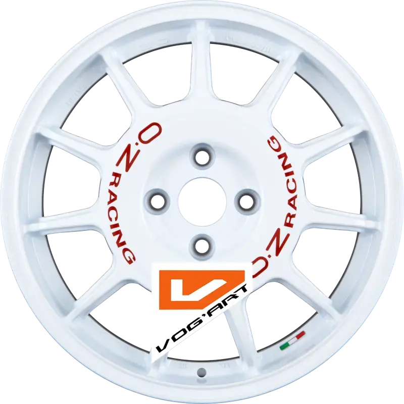 4 Jantes OZ LEGGENDA Race White + Red Lettering 17″ | Jantes alu design by Vog'Art